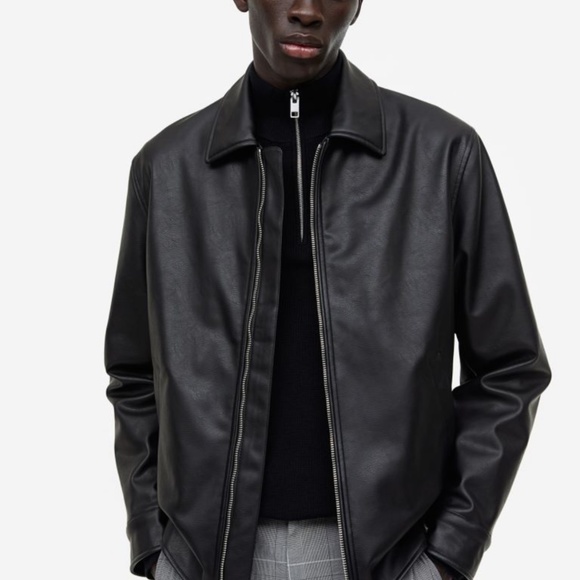 H&M Black Leather Jacket - Picture 2 of 3